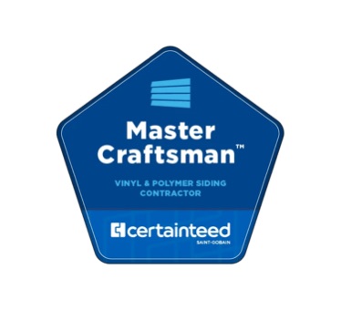 CertainTeed Master Craftsman — Vinyl and Polymer Siding Contractor certificate badge